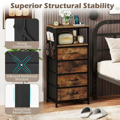 Nightstand Integrated Charging Station 34