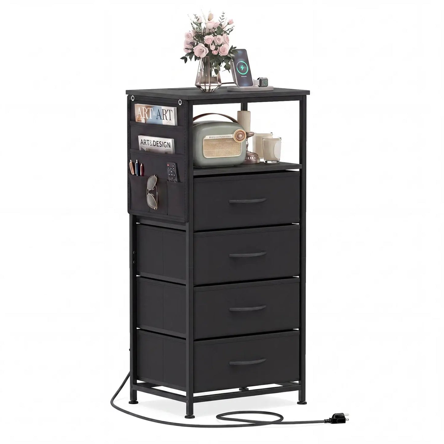 Nightstand Integrated Charging Station 34