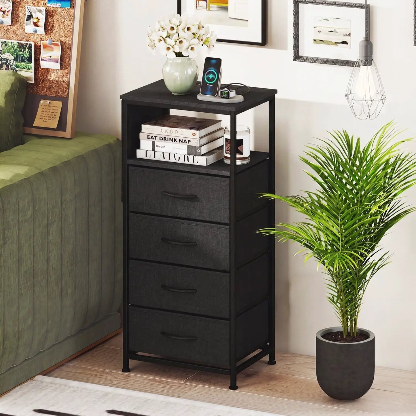Nightstand Integrated Charging Station 34
