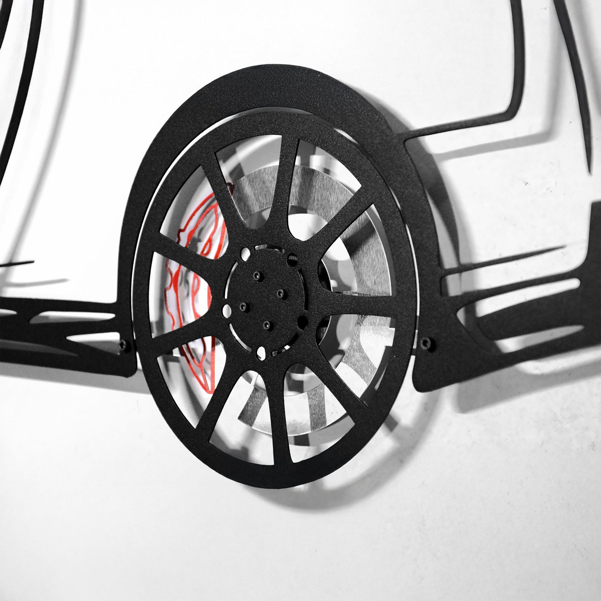 Nissan GT-R R35 Wall Art – JDM Steel Silhouette with Spinning Wheels-KAFMEKA036 - Tampa Home & Garden Store