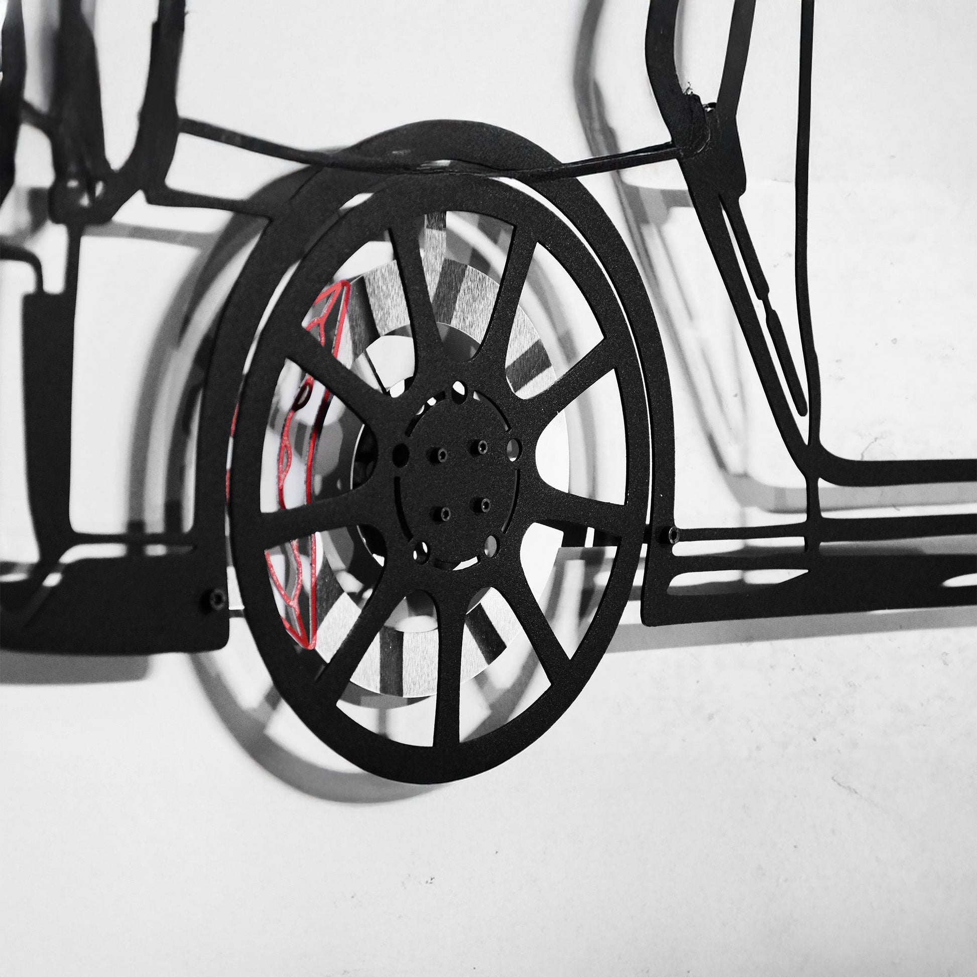 Nissan GT-R R35 Wall Art – JDM Steel Silhouette with Spinning Wheels-KAFMEKA036 - Tampa Home & Garden Store