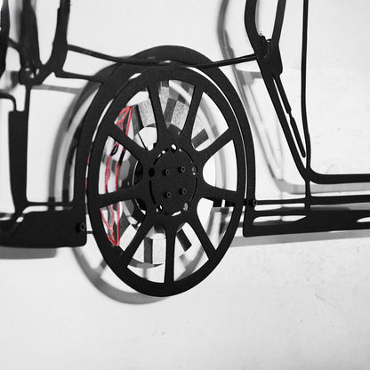 Nissan GT-R R35 Wall Art – JDM Steel Silhouette with Spinning Wheels-KAFMEKA036 - Tampa Home & Garden Store