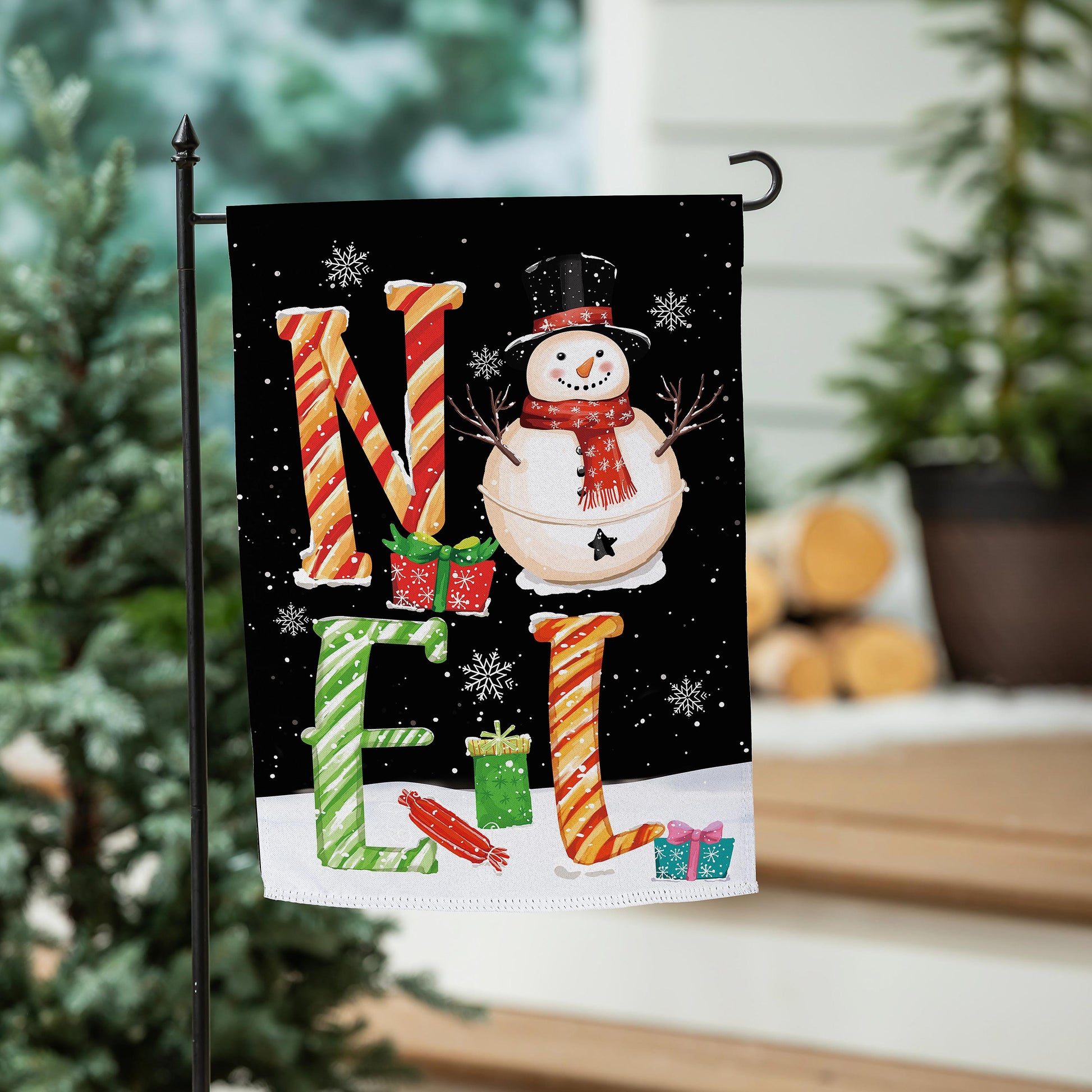 Noel Snowman Suede Garden Flag - Tampa Home & Garden Store
