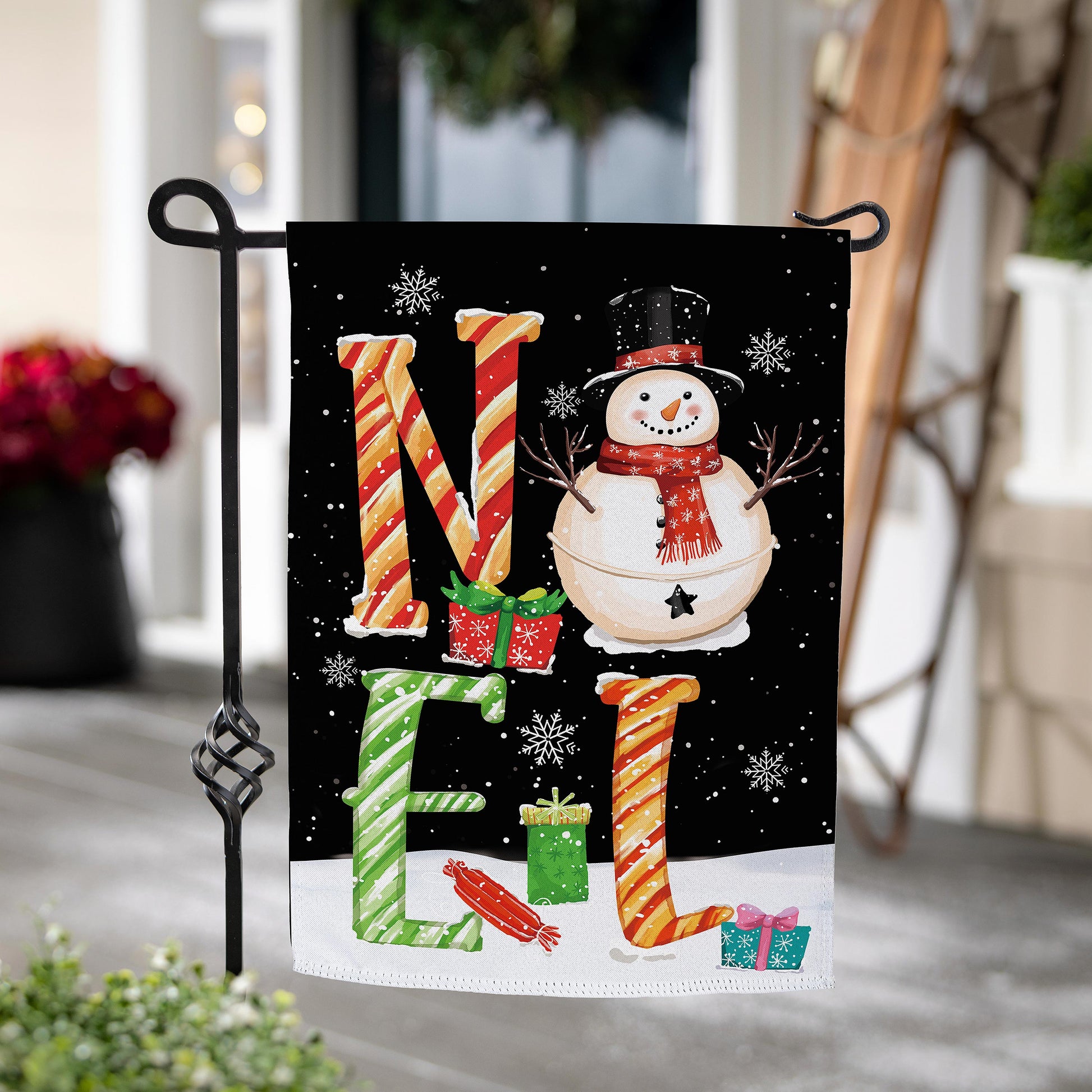 Noel Snowman Suede Garden Flag - Tampa Home & Garden Store