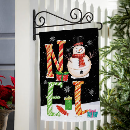 Noel Snowman Suede Garden Flag - Tampa Home & Garden Store