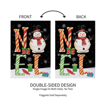 Noel Snowman Suede Garden Flag - Tampa Home & Garden Store