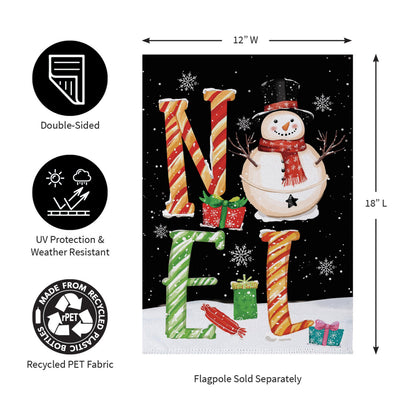 Noel Snowman Suede Garden Flag - Tampa Home & Garden Store