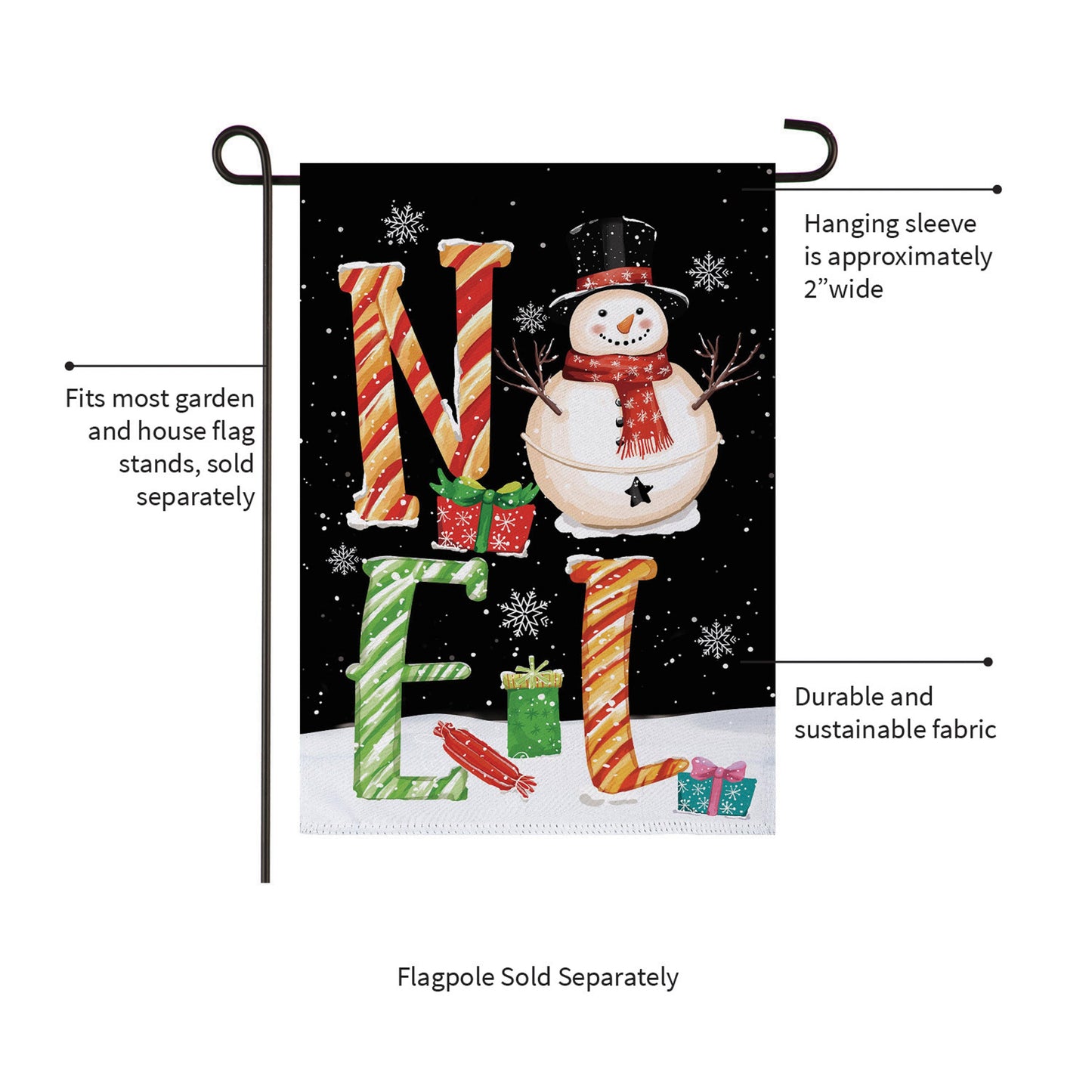 Noel Snowman Suede Garden Flag - Tampa Home & Garden Store