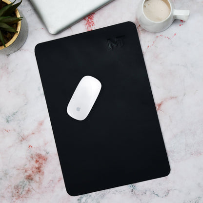 Noir Opulence Black Leather Desk Mat + Mouse Pad - Tampa Home & Garden Store