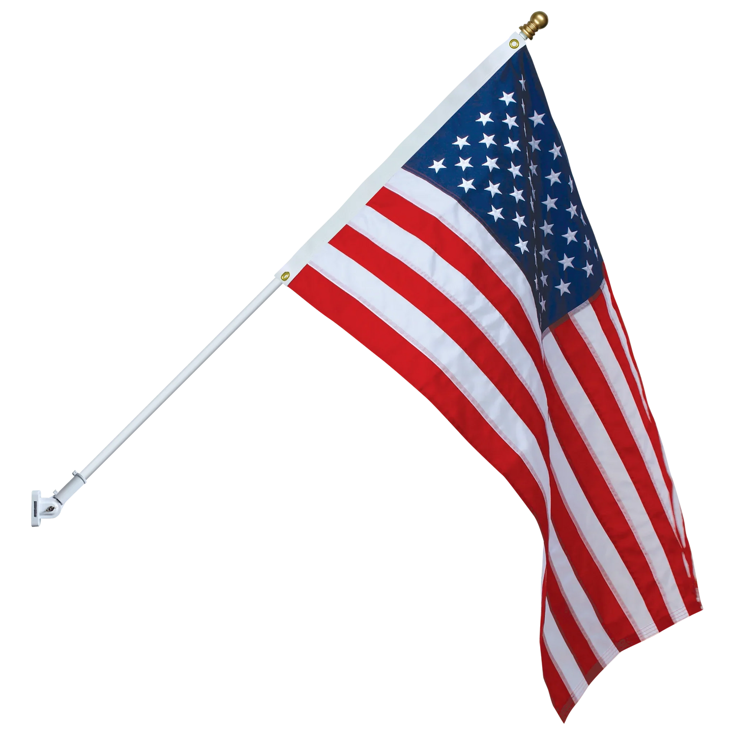 Non Tangle Flagpole Kit w/ Flag, Adjustable Bracket & Aluminum Pole - Tampa Home & Garden Store