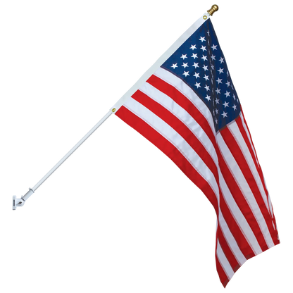 Non Tangle Flagpole Kit w/ Flag, Adjustable Bracket & Aluminum Pole - Tampa Home & Garden Store