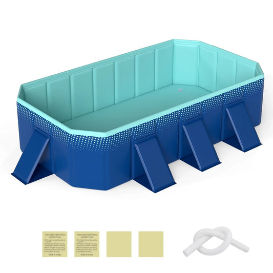 Non-inflatable portable ground pool with 8 support panels, blue interior DirectDeals on Tampa Home & Garden Store