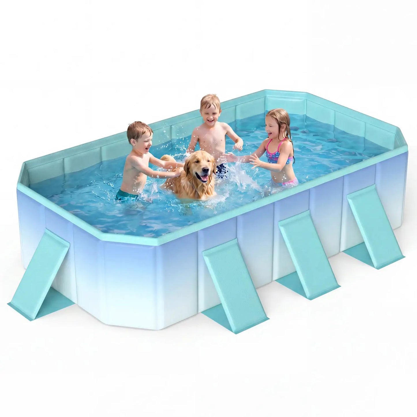 Portable Above Ground Pool With 8 Support Panels