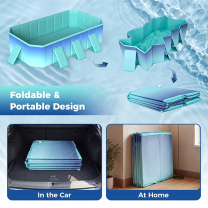 Portable Above Ground Pool With 8 Support Panels
