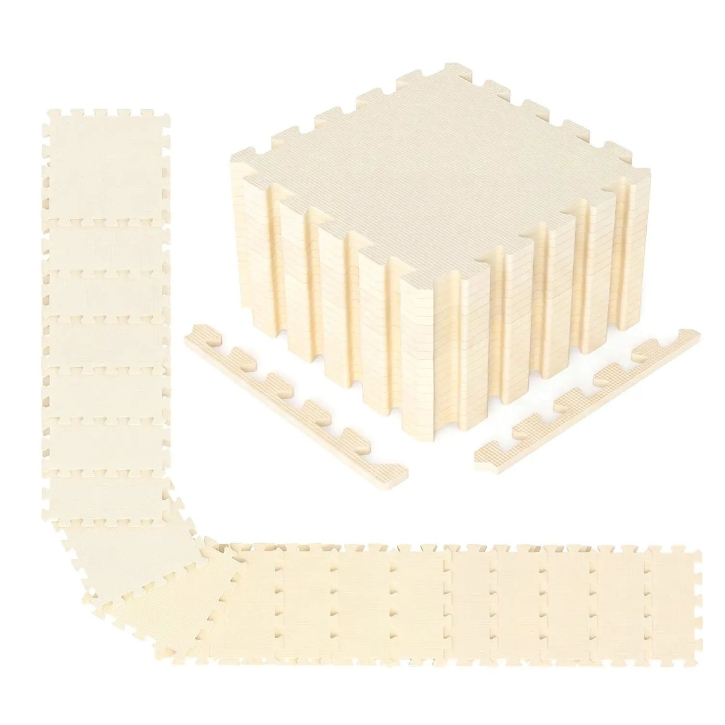 Interlocking Foam Tiles with Borders 36-Pack