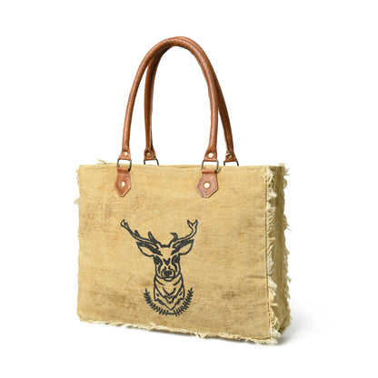 Nordic Charm Canvas Shoulder Tote Bag - Tampa Home & Garden Store