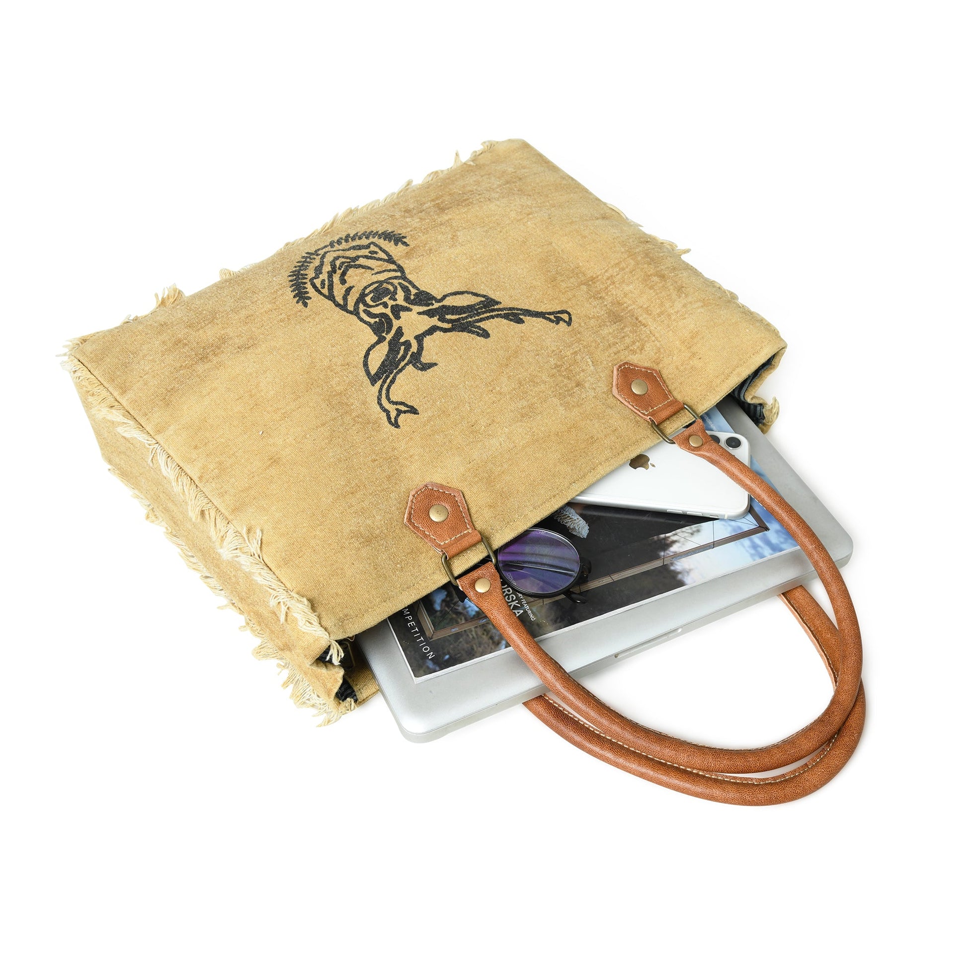 Nordic Charm Canvas Shoulder Tote Bag - Tampa Home & Garden Store