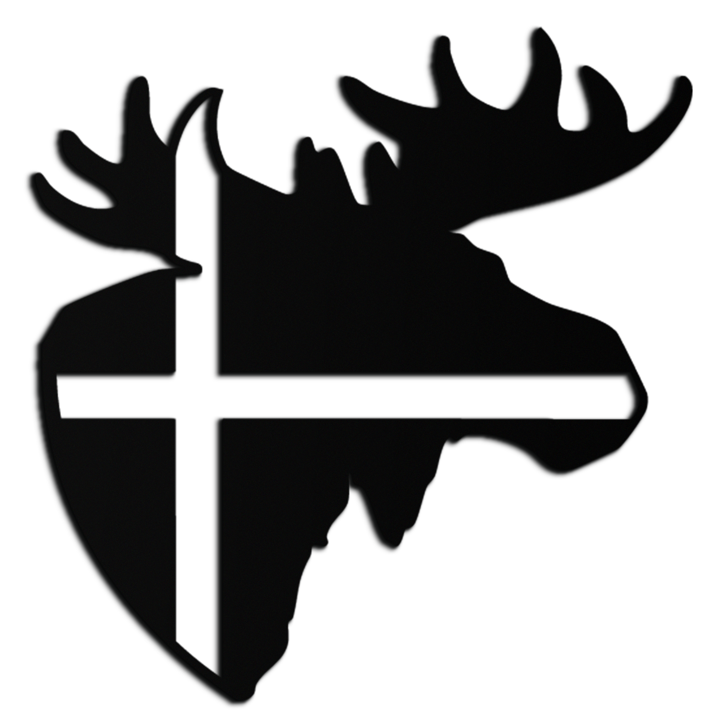 Nordic Moose Silhouette Metal Wall Art – Scandinavian Elk Head with Cross Decor for Modern Rustic Interiors- KAF415 - Tampa Home & Garden Store