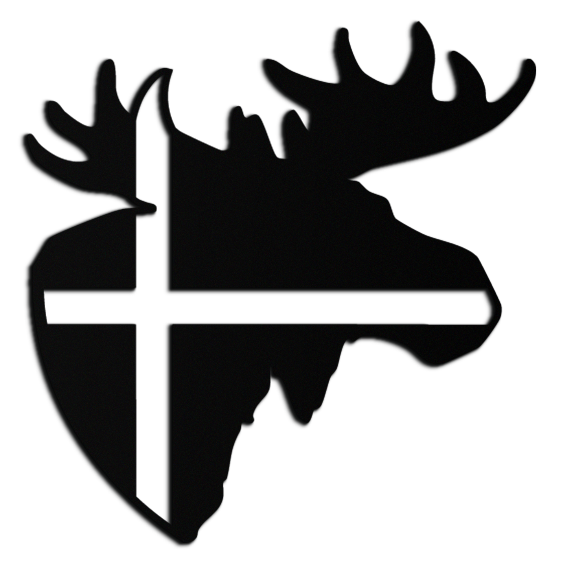 Nordic Moose Silhouette Metal Wall Art – Scandinavian Elk Head with Cross Decor for Modern Rustic Interiors- KAF415 - Tampa Home & Garden Store