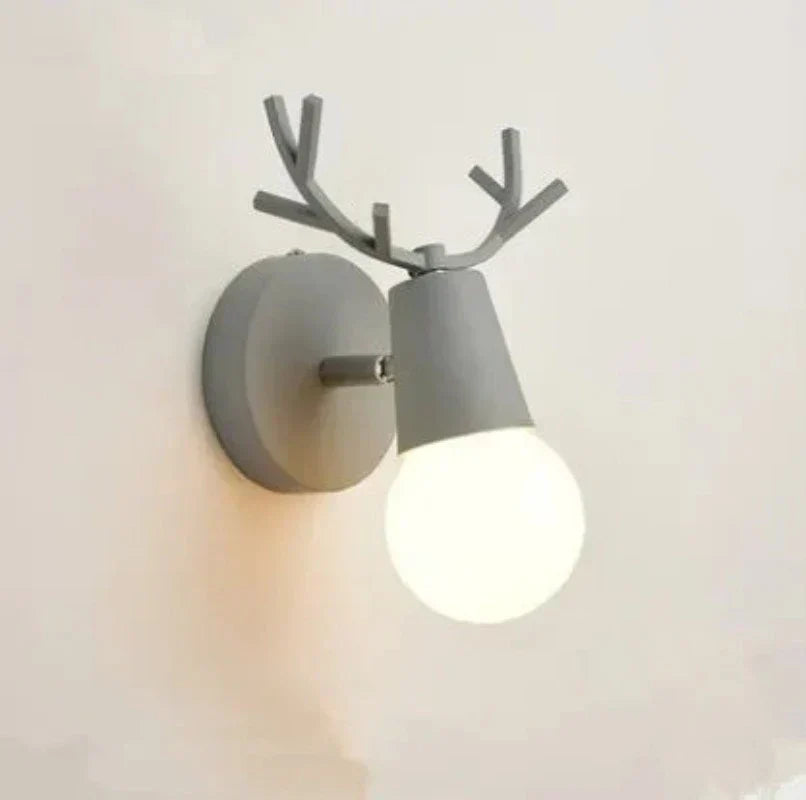 Forest Haven Rustic Antler Sconce Moktan Sabai; backplate with antler accents, single bulb wall light on Tampa Home & Garden Store