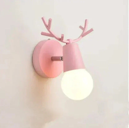 Forest Haven Antler Wall Sconce pink rustic wall light by Moktan Sabai on Tampa Home & Garden Store
