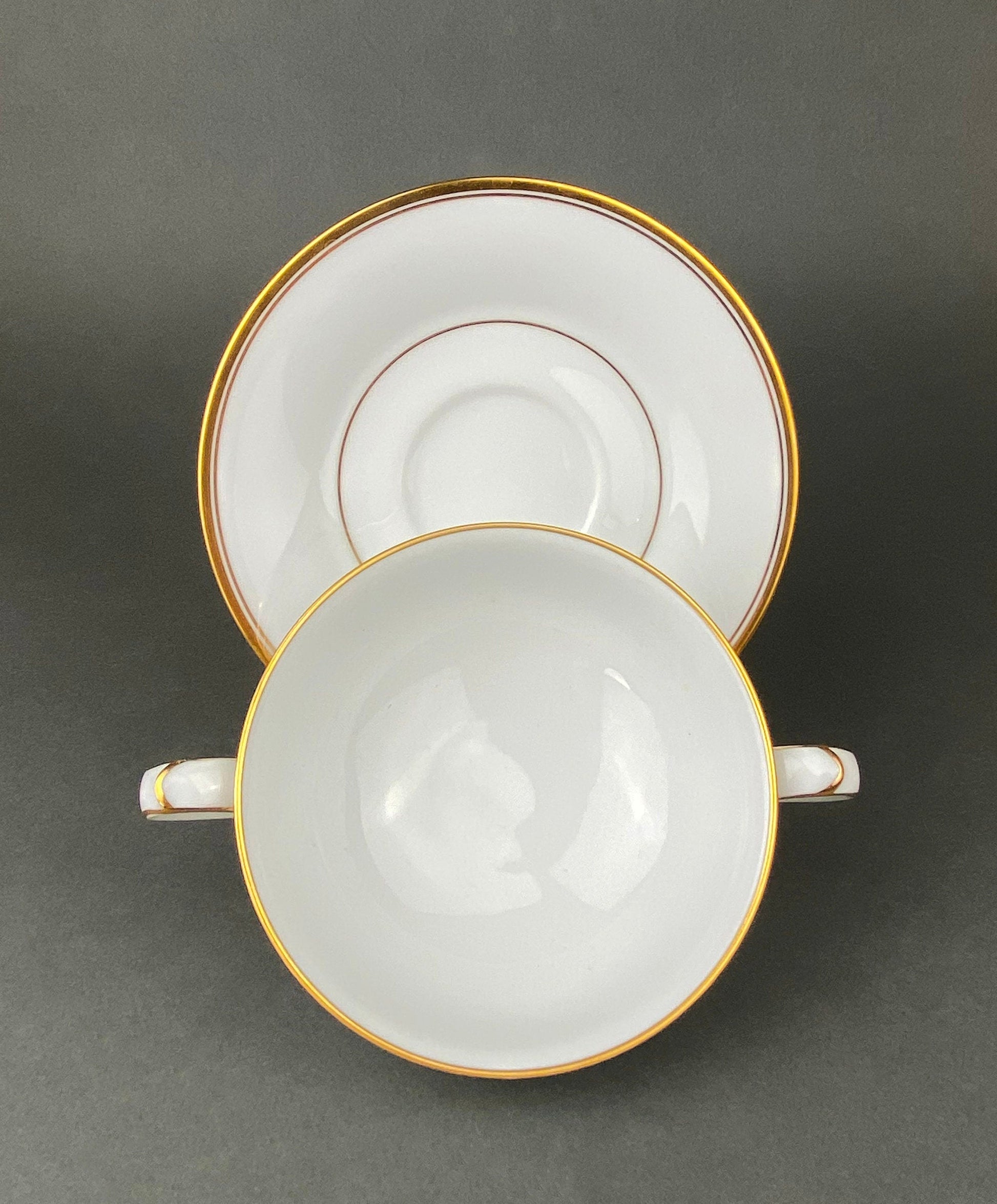 Noritake Allison Tea Set: Gold Band China Cups and Saucers (Set of Five) - Tampa Home & Garden Store