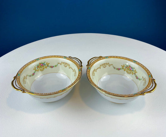Noritake Renton Serving Bowls. Two 5.5" Vintage Porcelain Bowls for Berries, Nuts, Candy, Sauces or Dressings.  Fine Dining. Cottagecore. - Tampa Home & Garden Store