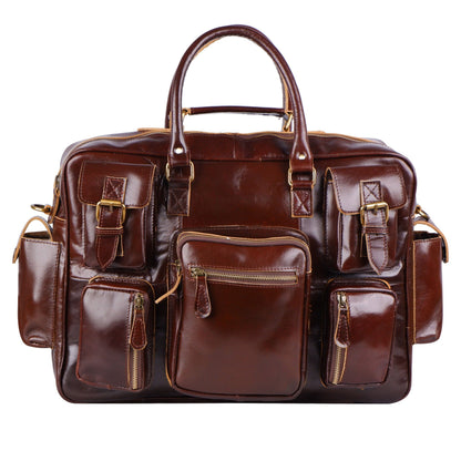 Norman Cherry Red Briefcase - Tampa Home & Garden Store