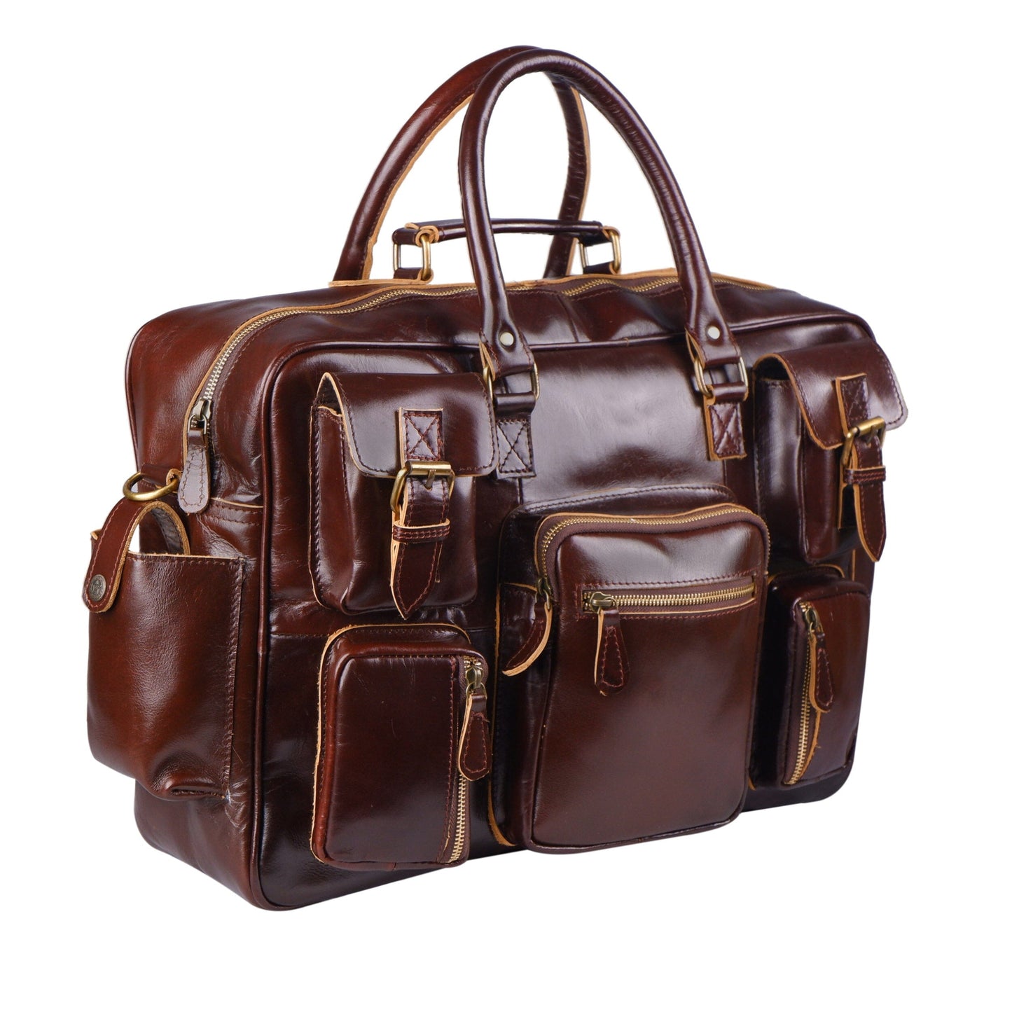 Norman Cherry Red Briefcase - Tampa Home & Garden Store