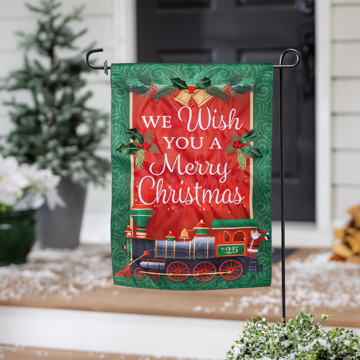 North Pole Express Applique Garden Flag - Tampa Home & Garden Store