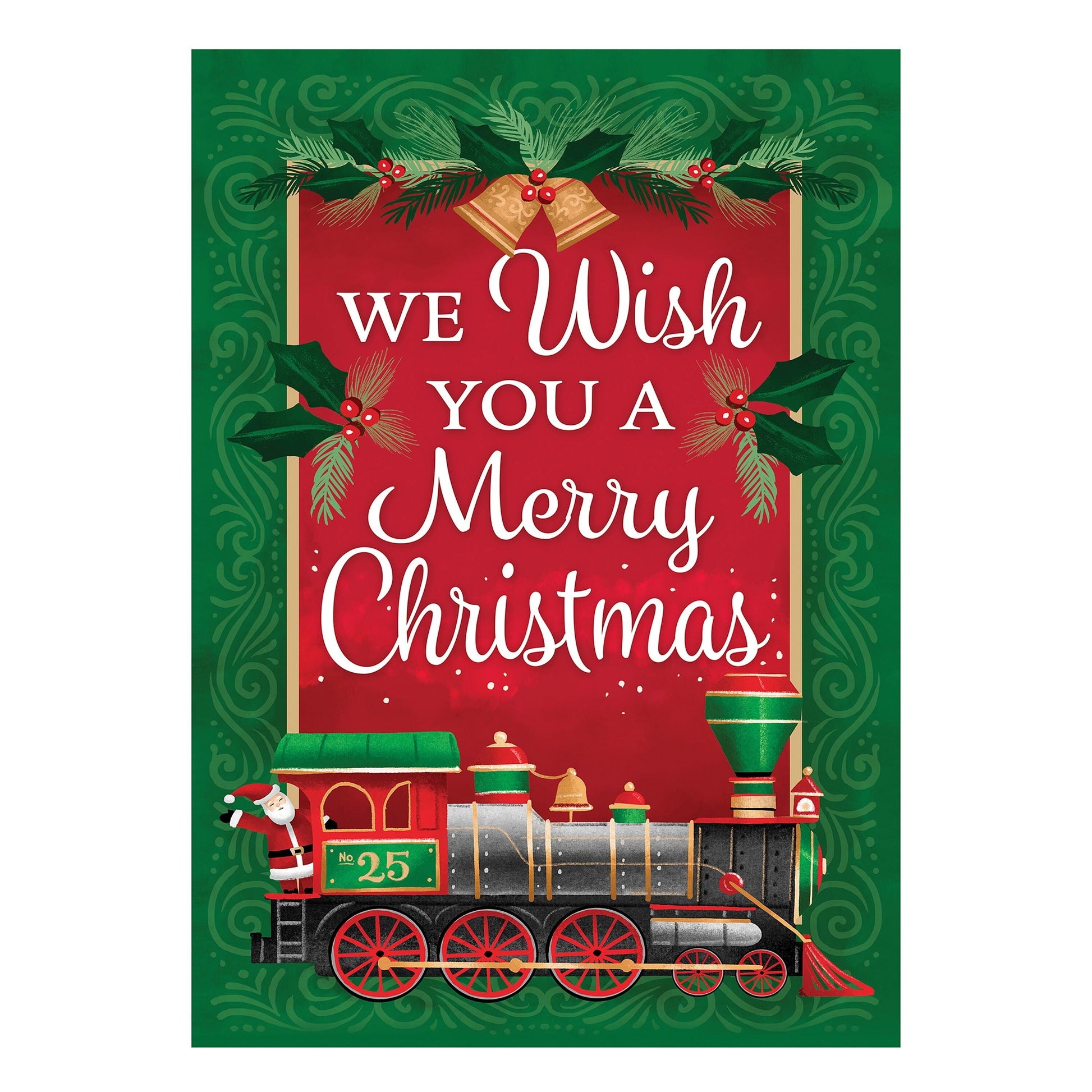 North Pole Express Applique House Flag - Tampa Home & Garden Store