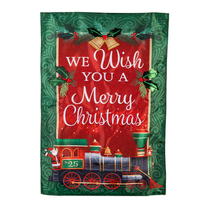 North Pole Express Applique House Flag - Tampa Home & Garden Store