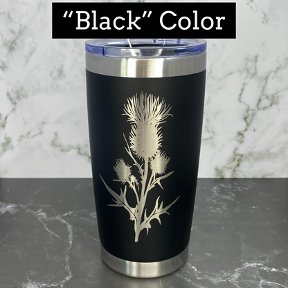 Not in the Moood Highland Cow Laser Engraved Powder Coated 20oz Double Walled Insulated Tumbler - Tampa Home & Garden Store
