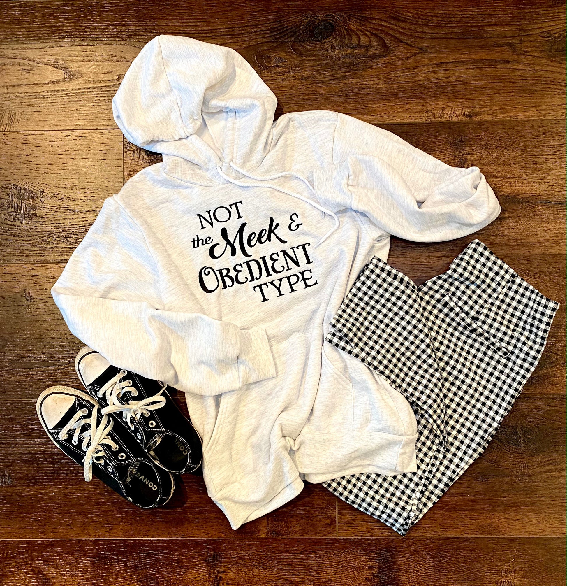 Not the Meek and Obedient Type Embroidered Soft Fleece Unisex Sweatshirt Hoodie - Outlander Inspiration - Tampa Home & Garden Store
