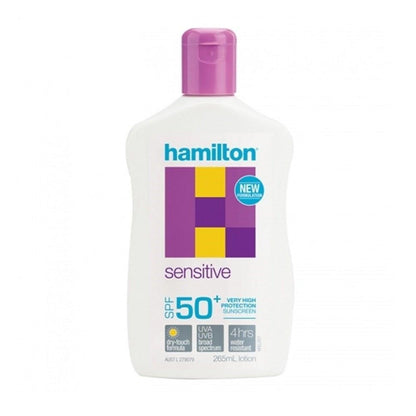 Sunscreen lotion SPF50+ Hamilton Sensitive fragrance-free water-resistant on Tampa Home & Garden Store
