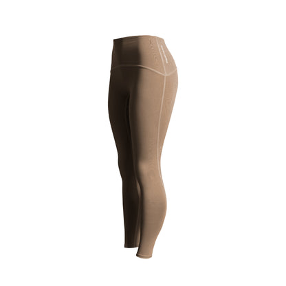 Equestrian Underwear Full Length beige leggings by Eques Pante with flat seams on Tampa Home & Garden Store