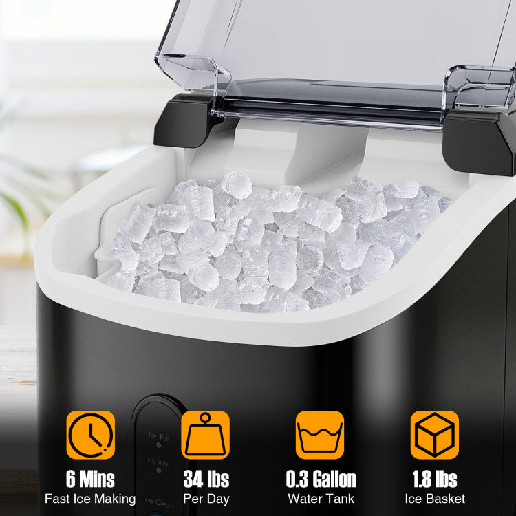 Máquina de hielo Nugget para encimera con hielo masticable suave