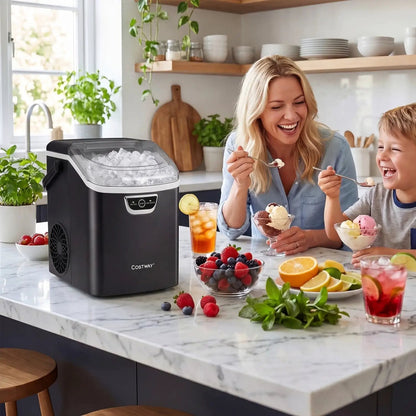 Nugget Ice Maker Countertop with Audible Alarm
