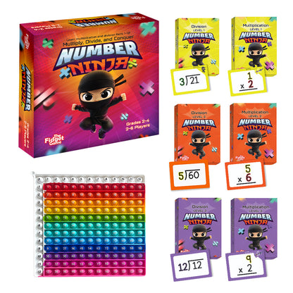 Number Ninja game The Fidget Game with six division and multiplication packs and abacus on Tampa Home & Garden Store