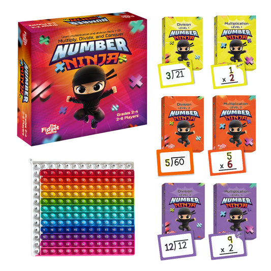 Number Ninja game The Fidget Game with six division and multiplication packs and abacus on Tampa Home & Garden Store