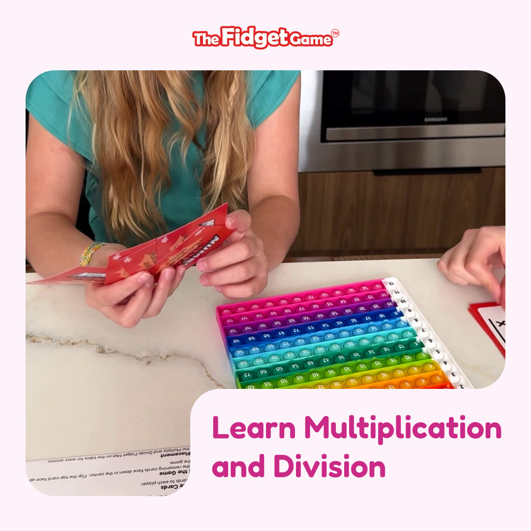 Number Ninja by The Fidget Games with rainbow abacus beads for multiplication and division on Tampa Home & Garden Store