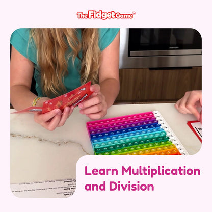 Number Ninja by The Fidget Games with rainbow abacus beads for multiplication and division on Tampa Home & Garden Store