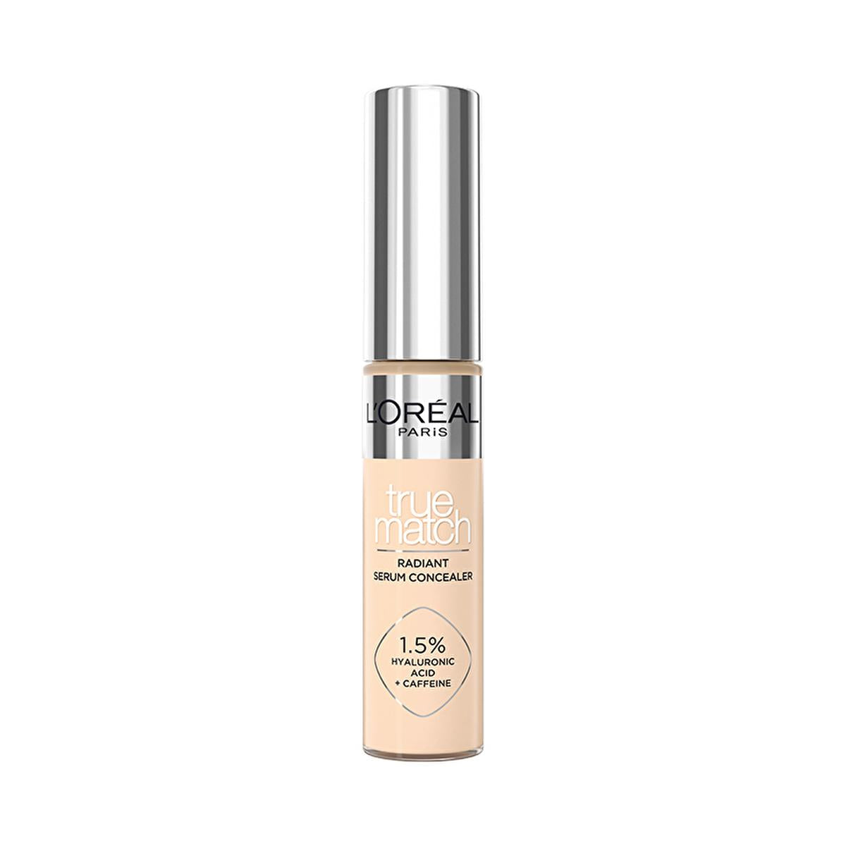 Concealer L'Oreal Paris True Match Radiant Serum Concealer beige bottle with chrome cap on Tampa Home & Garden Store