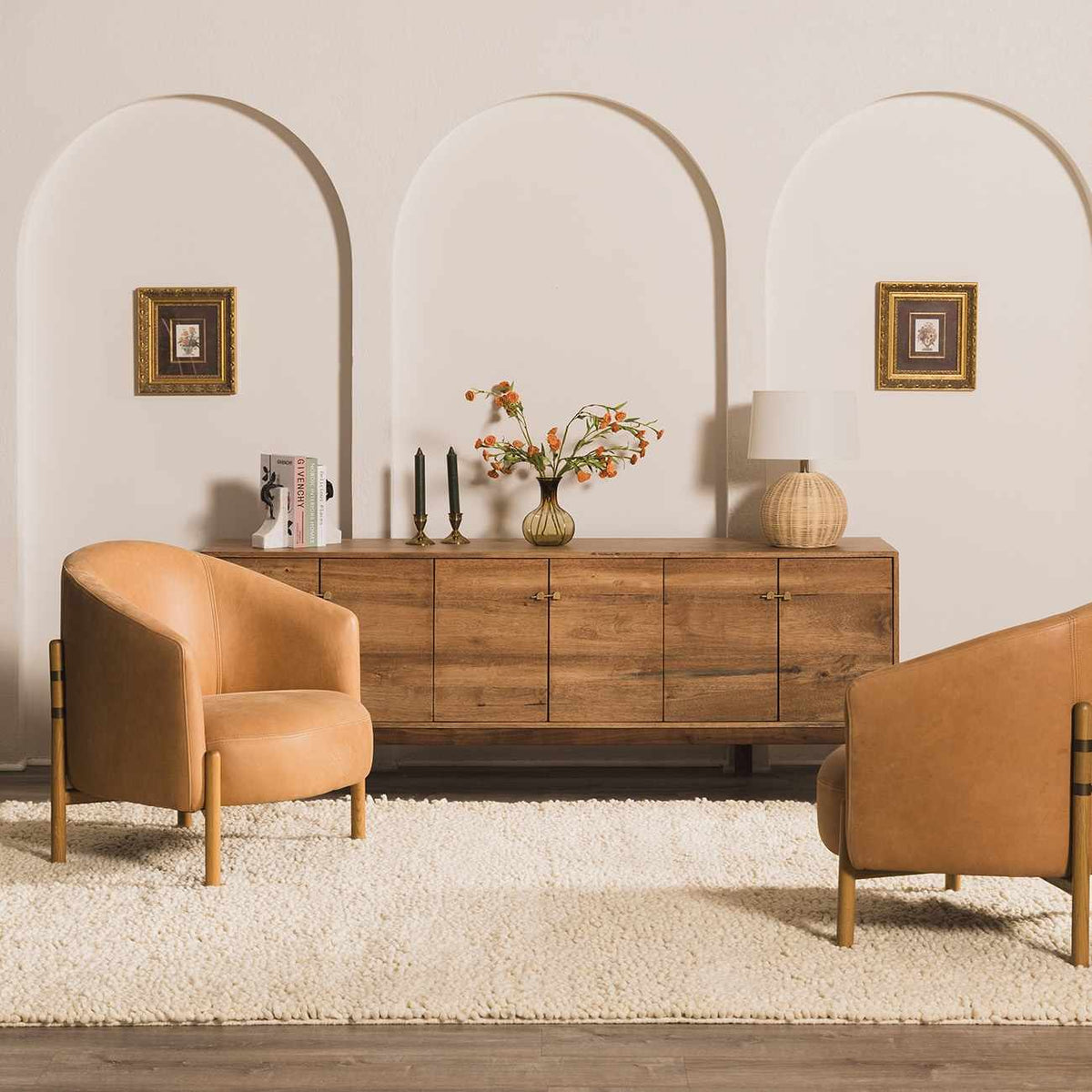 Oakridge area rug by Boutique Rugs in cream beige textured shag on Tampa Home & Garden Store