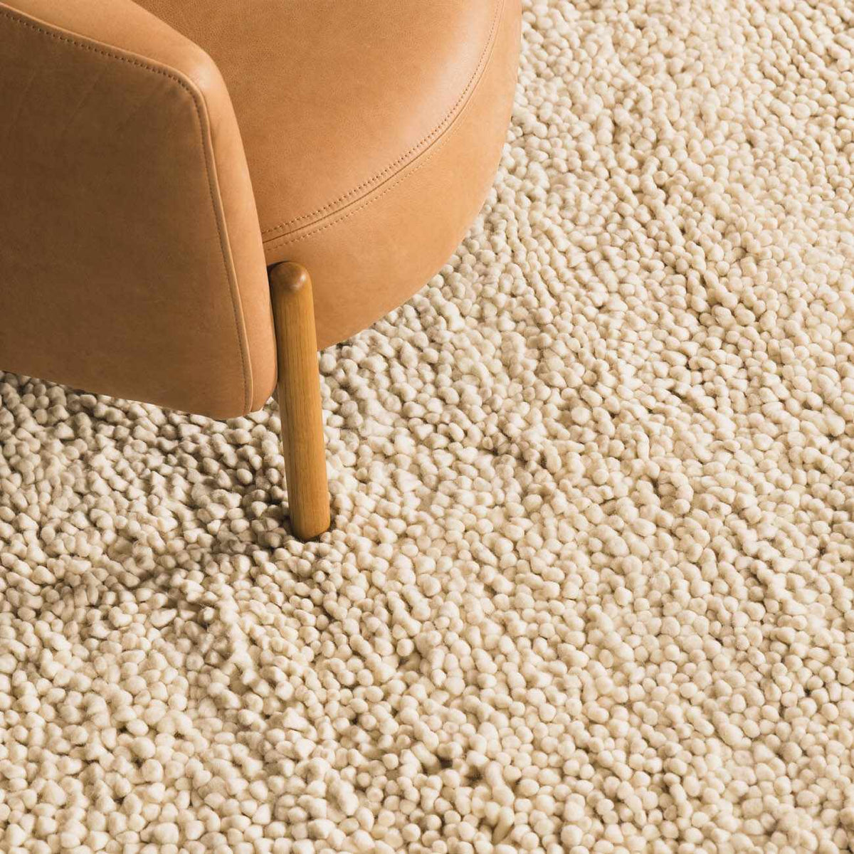 Oakridge Area Rug by Boutique Rugs ivory boucle shag plush textured rug on Tampa Home & Garden Store