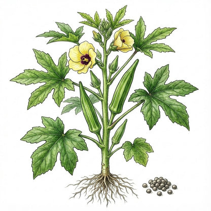 OKRA Seeds, Clemson Spineless - Tampa Home & Garden Store
