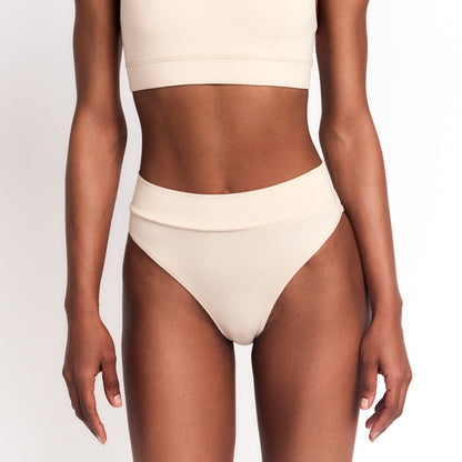 Cheeky Tanga briefs in organic cotton beige by Net Positive on Tampa Home & Garden Store