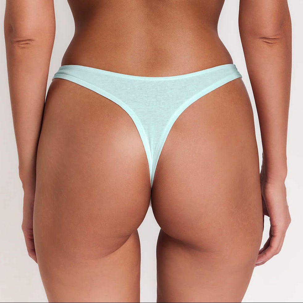 Net Positive hemp thong 7-pack, light blue color, back view on Tampa Home & Garden Store