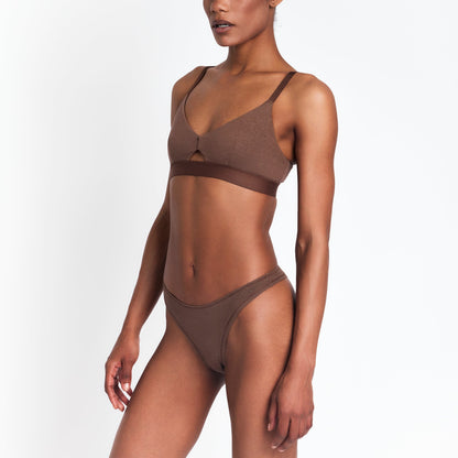 Hemp thong by Net Positive in brown with seamless waistband on Tampa Home & Garden Store