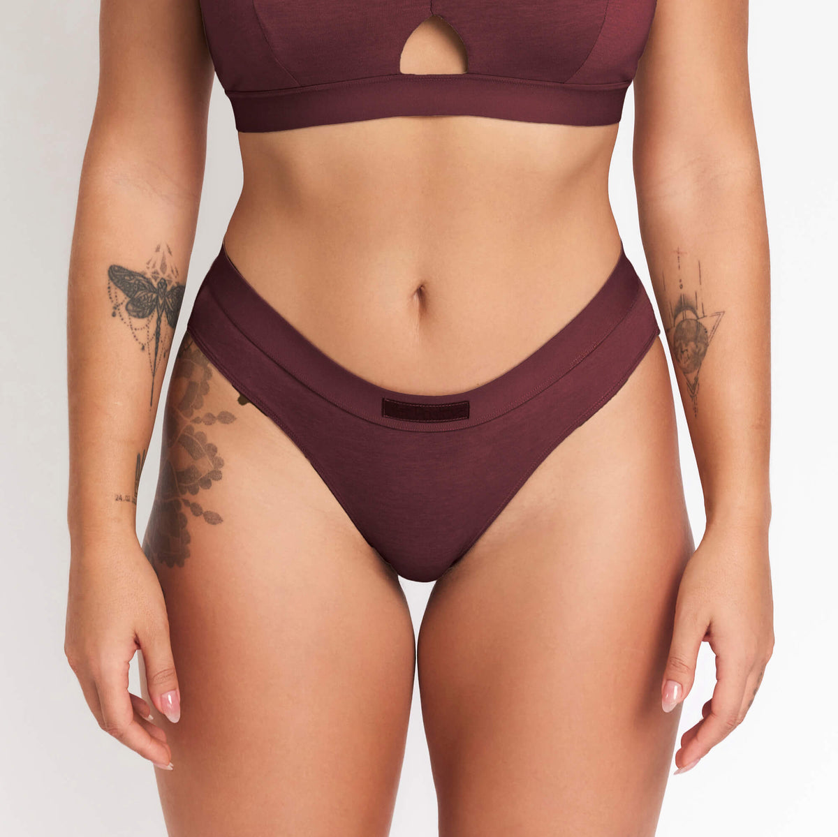 Mid-Rise Hemp Brief in burgundy by Net Positive on Tampa Home & Garden Store